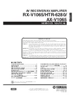 Preview for 1 page of Yamaha HTR-6280 Service Manual