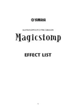 Yamaha MagicStomp Effect List preview