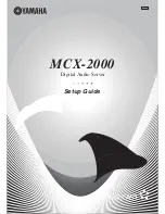 Yamaha MCX-2000 - MusicCAST Digital Audio Server Setup Manual preview