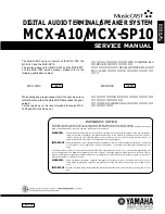 Yamaha MCX-A10 - MusicCAST Network Audio Player Service Manual preview