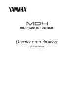 Yamaha MD4 Frequently Asked Questions Manual preview