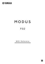 Yamaha Modus F02 Reference Manual preview