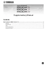 Yamaha MODX6 Supplementary Manual preview