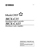 Preview for 1 page of Yamaha MusicCAST MCX-CA15 Install Manual