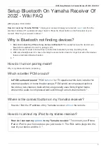 Preview for 1 page of Yamaha MusicCast RX-V4A Faq