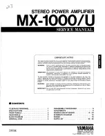 Предварительный просмотр 1 страницы Yamaha MX-1000U Service Manual