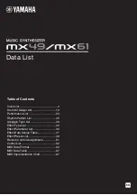 Yamaha MX49 Data List preview