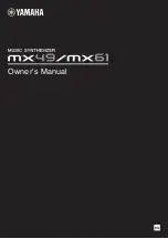 Yamaha MX49 Owner'S Manual preview