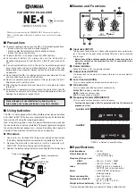 Yamaha NE-1 Owner'S Manual preview