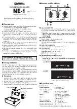 Предварительный просмотр 1 страницы Yamaha NE-1 Owner'S Manual