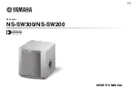 Yamaha NS-SW300 Owner'S Manual preview