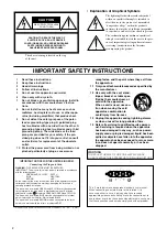 Preview for 2 page of Yamaha P2500S Manuel D'Instructions