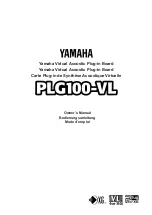 Предварительный просмотр 1 страницы Yamaha PLG100-VL Eigentümer-Handbuch