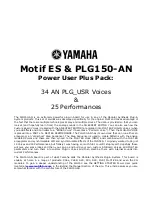 Yamaha PLG150-AN Manual preview