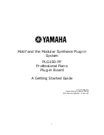 Yamaha PLG150-PF Getting Started Manual preview