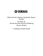 Предварительный просмотр 1 страницы Yamaha PLG150-VL Getting Started Manual