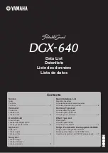 Yamaha Portable Grand DGX-640 Data List preview