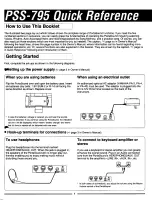 Preview for 1 page of Yamaha PortaSound PSS-795 Quick Reference