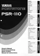 Yamaha PortaTone PSR-110 Manual Del Instrucción preview