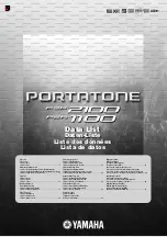 Preview for 1 page of Yamaha Portatone PSR-1100 Data List