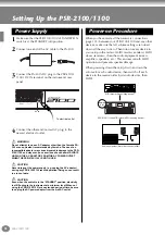 Preview for 16 page of Yamaha Portatone PSR-1100 Owner'S Manual