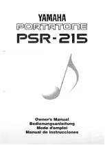 Yamaha Portatone PSR-215 Mode D'Emploi preview