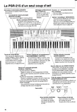 Preview for 4 page of Yamaha Portatone PSR-215 Mode D'Emploi