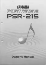 Yamaha Portatone PSR-215 Owner'S Manual preview
