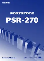 Yamaha PortaTone PSR-270 Owner'S Manual preview