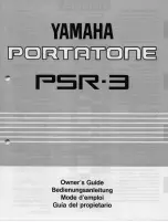 Yamaha PortaTone PSR-3 Owner'S Manual preview