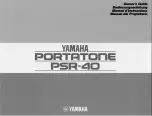 Yamaha PortaTone PSR-40 Owner'S Manual preview