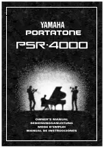 Preview for 1 page of Yamaha PortaTone PSR-4000 Mode D'Emploi