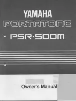 Предварительный просмотр 1 страницы Yamaha PORTATONE PSR-500M Owner'S Manual