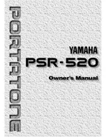 Yamaha Portatone PSR-520 Owner'S Manual preview