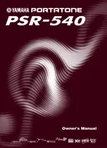 Yamaha Portatone PSR-540 Owner'S Manual preview