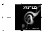 Yamaha Portatone PSR-540 Vejledning preview