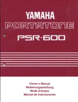 Yamaha Portatone PSR-600 Bedienungsanleitung preview