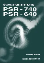 Yamaha PortaTone PSR-640 Owner'S Manual preview