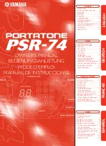 Предварительный просмотр 1 страницы Yamaha Portatone PSR-74 Manual De Instrucciones