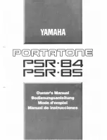 Yamaha PortaTone PSR-84 Manual De Instrucciones preview