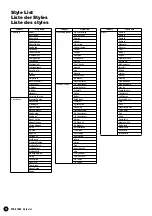 Предварительный просмотр 14 страницы Yamaha PortaTone PSR-A1000 Data List