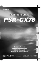 Yamaha PortaTone PSR-GX76 Bedienungsanleitung preview