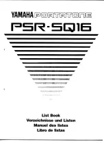 Yamaha PORTATONE PSR-SQ16 List Book preview