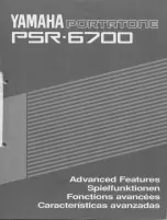 Yamaha Protatone PSR-6700 Advanced Features Manual preview