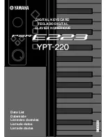Yamaha PSR-E223 Data List preview