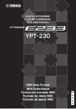 Yamaha PSR-E233 Data List preview