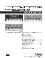 Предварительный просмотр 1 страницы Yamaha PSR-E343 Service Manual