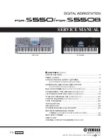Yamaha PSR-S550 Service Manual preview