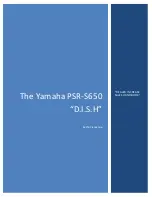 Yamaha PSR-S650 Dealer Manual preview