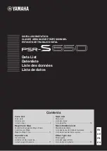 Yamaha PSR-S650 Manual preview